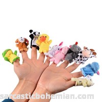 Dacawin Finger Puppets 10pcs Plush Animal Finger Puppet Toys Sets Flannel Cloth Puppets for Child Baby Early Education Toys Gift Colorful A Colorful B07N4FQ5S8